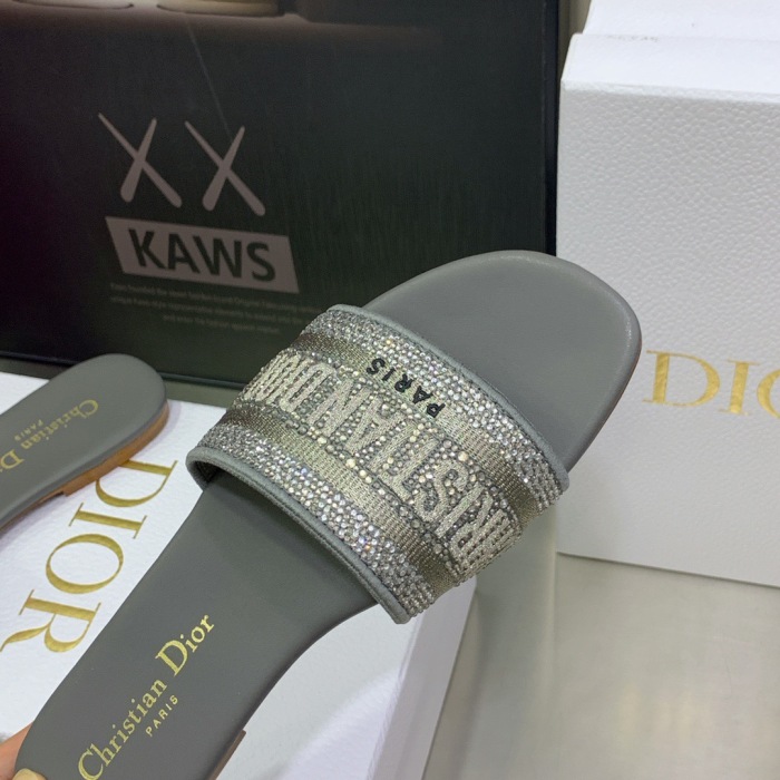 Dior Dway With Diamond Slippers Size 35-41 7-Color