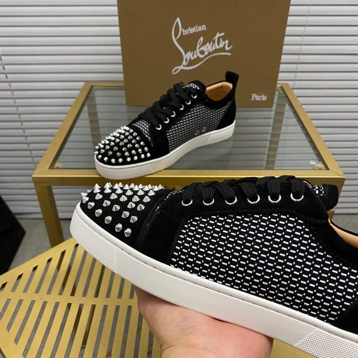 Christian Louboutin Louis Junior Spikes Sneaker Size 36-46  10-Color