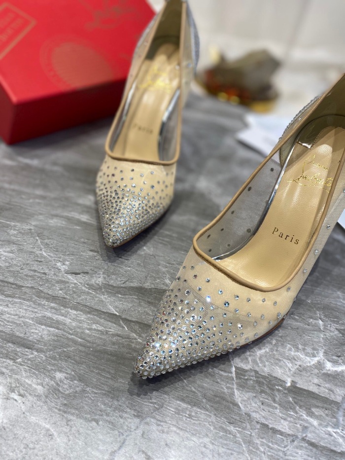 Christian Louboutin Follies Strasss Pumps Size 35-41 3-Color