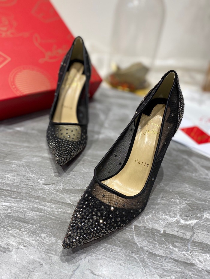 Christian Louboutin Follies Strasss Pumps Size 35-41 3-Color