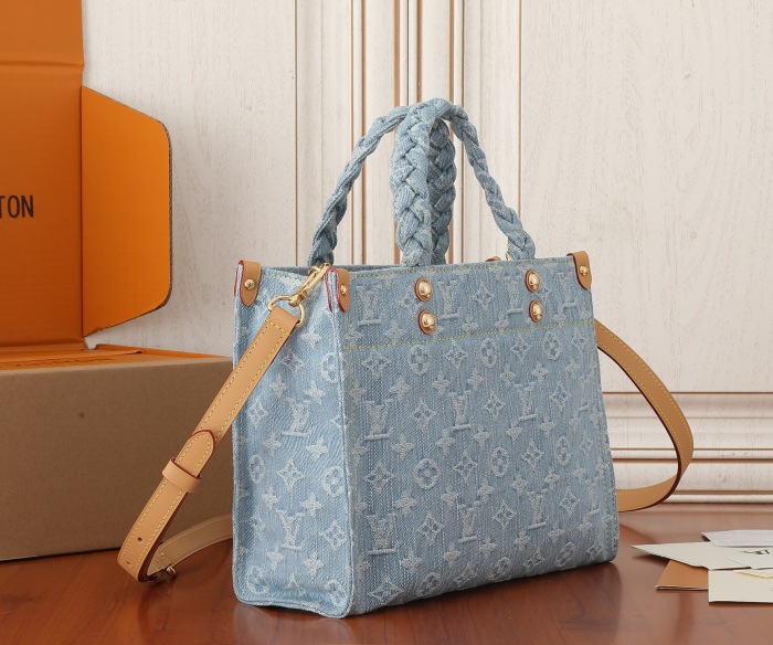 Louis Vuitton M24897 Let Go PM Denim Cowboy Shopping Bags Size 28*23*10.5cm