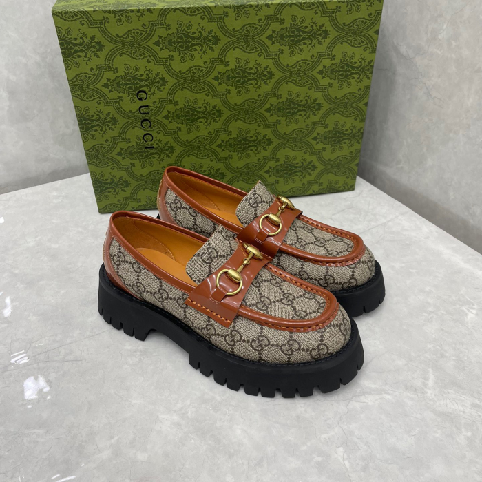 Gucci GG Lug Sole Loafers Size 35-41 3-Color