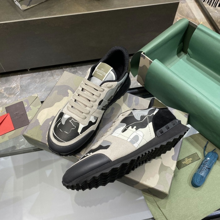 Valentino Camouflage Rockrunner Sneaker Size 39-45   11-Color