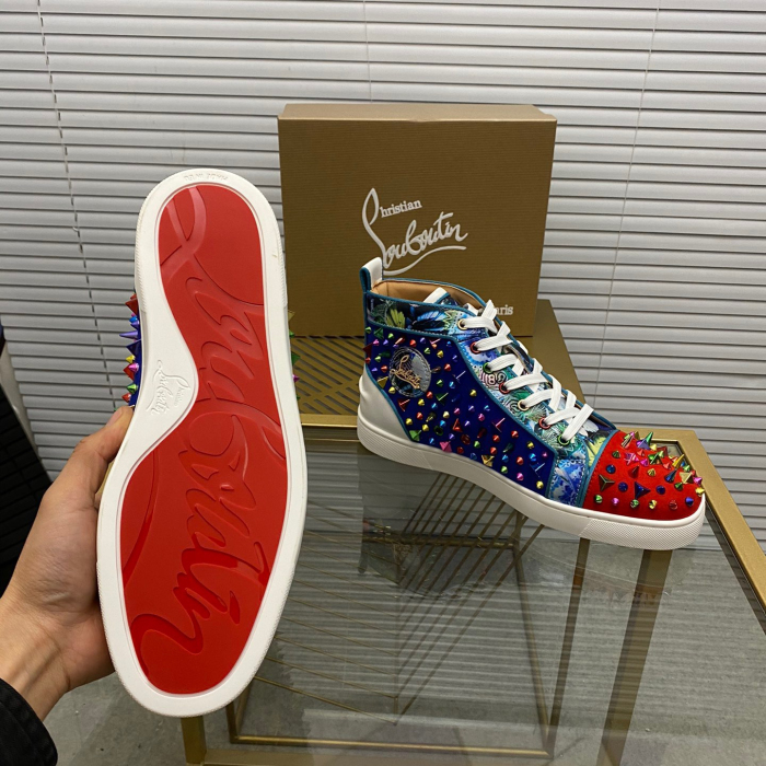 Christian Louboutin Lou Pik Pik High-Top Sneaker Size 36-46  6-Color