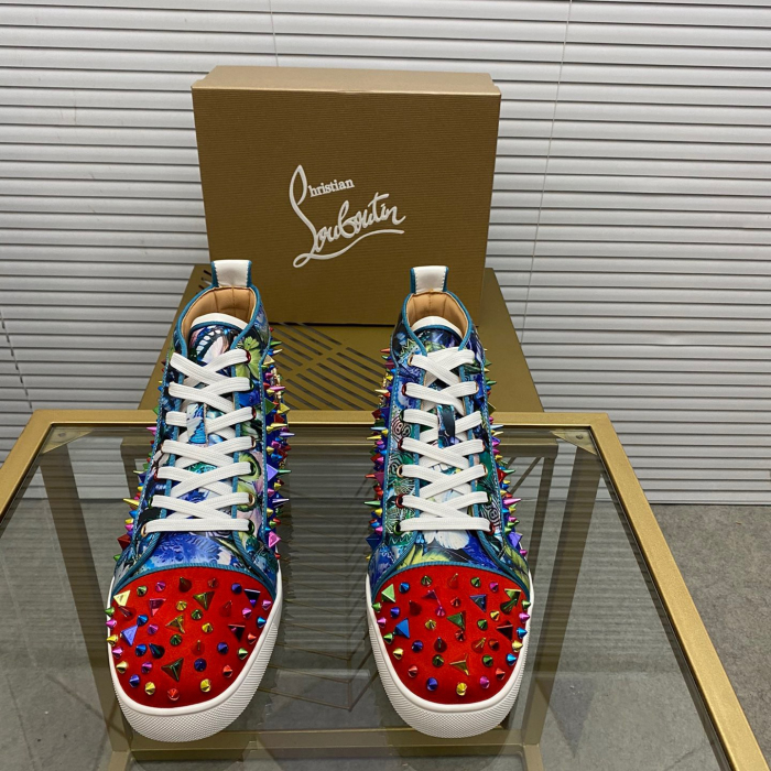 Christian Louboutin Lou Pik Pik High-Top Sneaker Size 36-46  6-Color