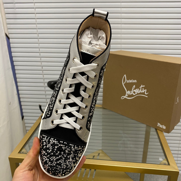Christian Louboutin Louis High-Top Sneaker Size 36-46  10-Color
