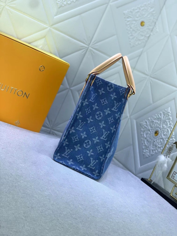 Louis Vuitton Onthego Denim Cowboy  Women Handbag 35*27*14cm