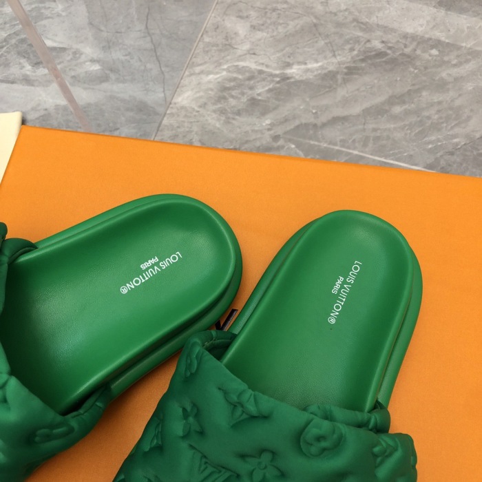 Louis Vuitton Pool Pillow Flat Comfort Slippers Size 36-46 5-Color