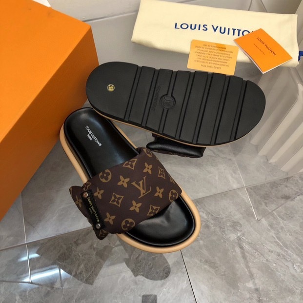 Louis Vuitton Pool Pillow Flat Comfort Slippers Size 36-46 5-Color