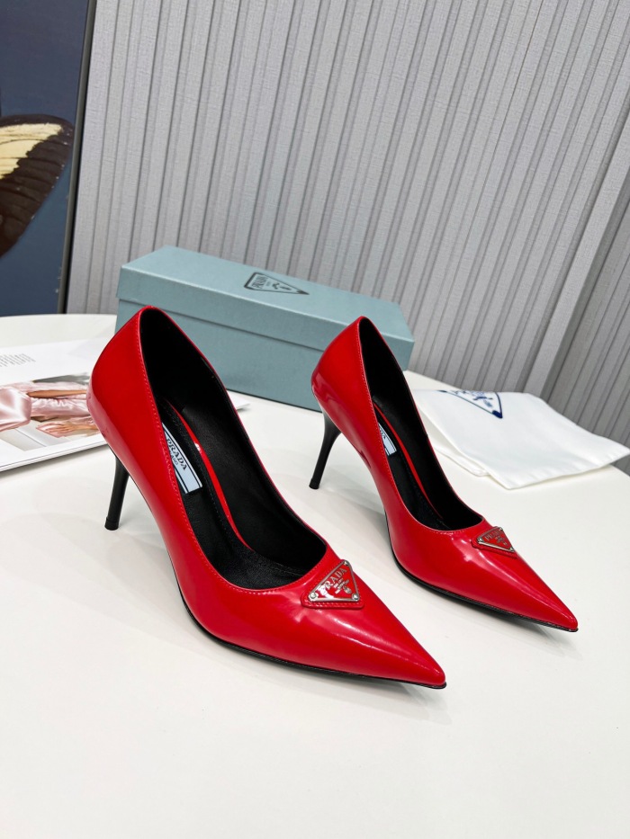 Prada Brushed Leather Pumps Size 35-41 8-Color