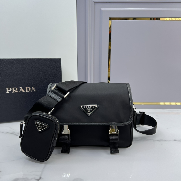 Prada 2VD034 Re-Nylon and Saffiano Leather Shoulder Bags Size 22*16*8.5cm