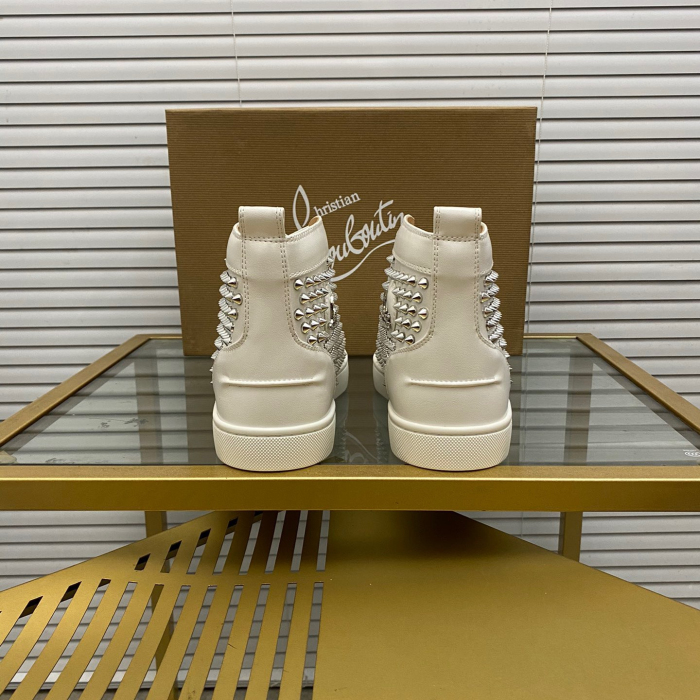 Christian Louboutin Louis Spikes High-Top Sneaker Size 36-46 10-Color