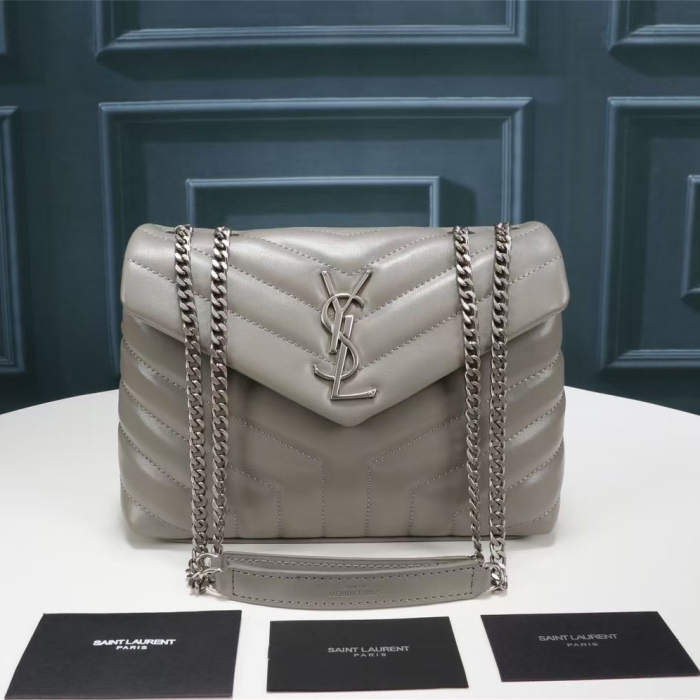 YSL Lou Lou Puffer Women Shoulder Bags Size 24cm
