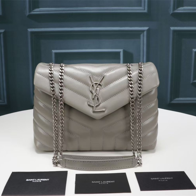 YSL Lou Lou Puffer Women Shoulder Bags Size 24cm