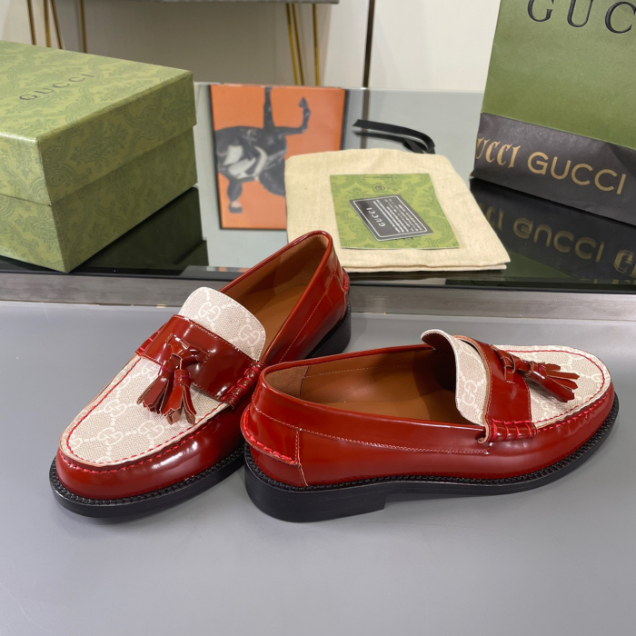 Gucci GG Loafers with Tassel Size 39-45 5-Color