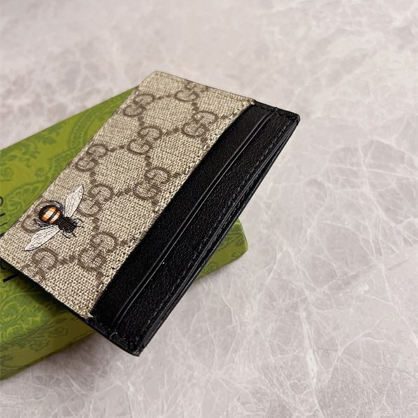 Gucci GG Kingsnake print GG Supreme card case Size 10*7cm Style: 451277