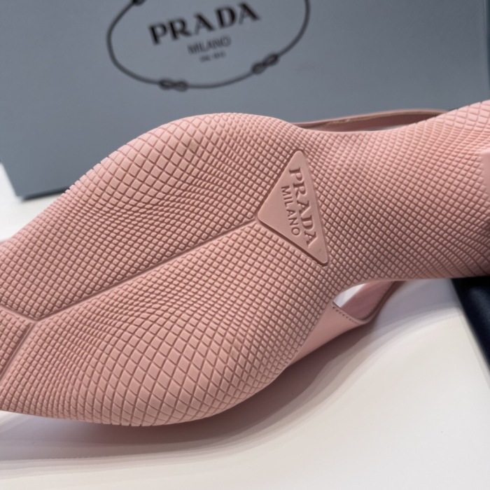 Prada Soft Padded Leather Slingback Pumps Size 35-41 4-Color