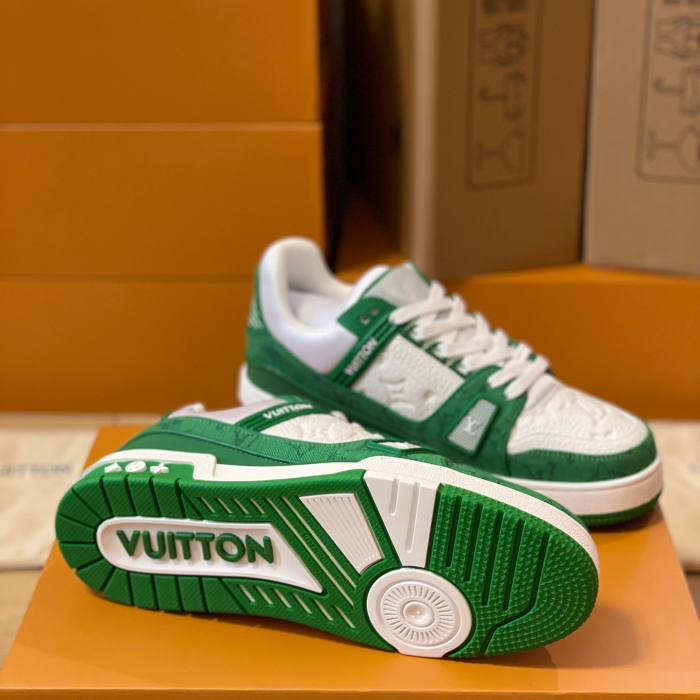 Louis Vuitton Trainer Monogram denim Sneaker Size 36-46  5-Color