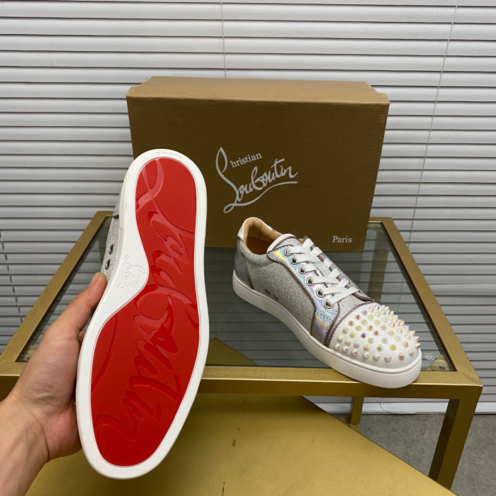 Christian Louboutin Louis Junior Spikes Sneaker Size 36-46  10-Color