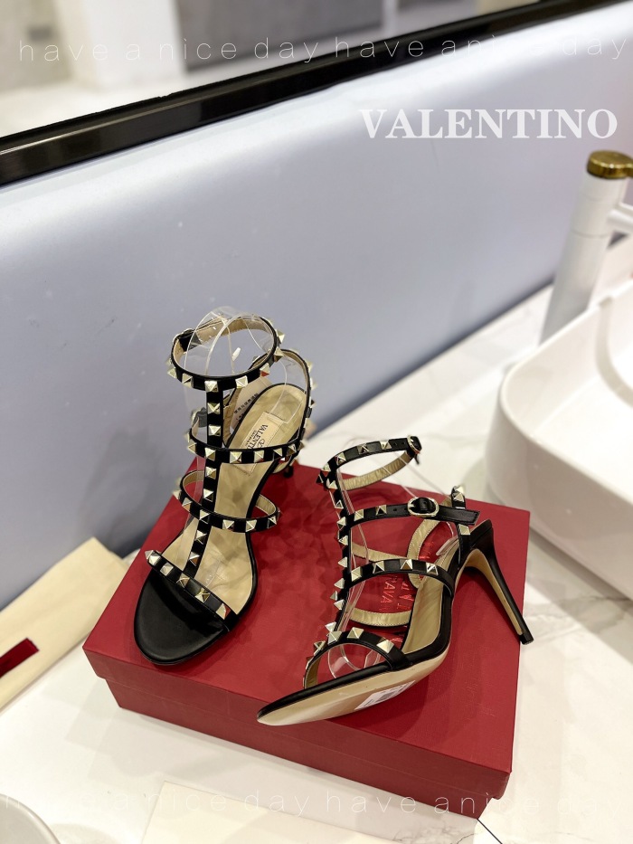 Valentino Rockstud Calfskin Ankle Strap Pumps Size 35-41 4-Color