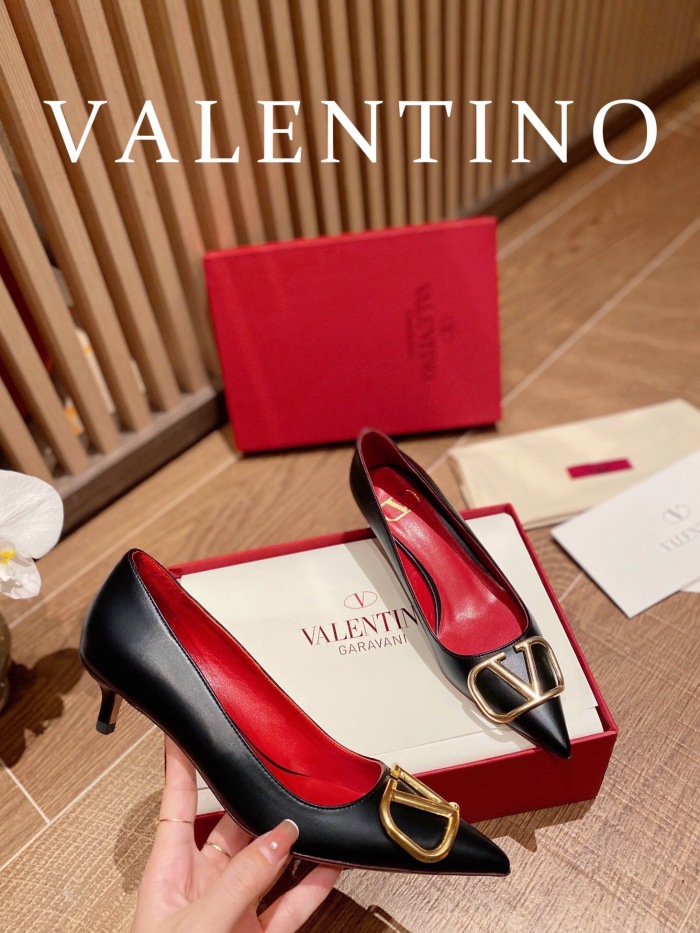 Valentino Vlogo Signature Calfskin Slingback Pumps Size 35-41 4-Color