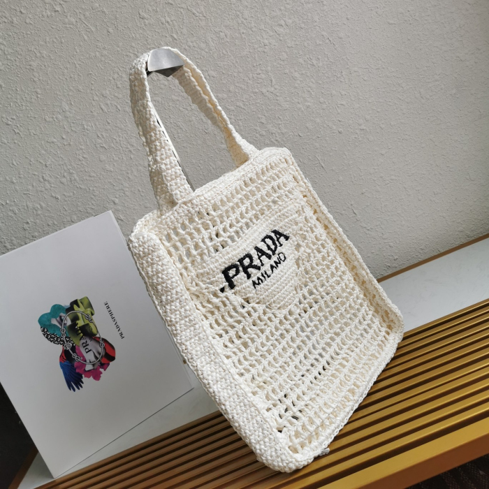 Prada 1BG393 Raffia Tote Bags Size 36*38*3cm