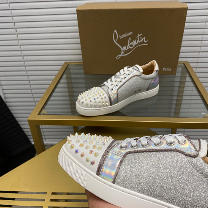 Christian Louboutin Louis Junior Spikes Sneaker Size 36-46  10-Color