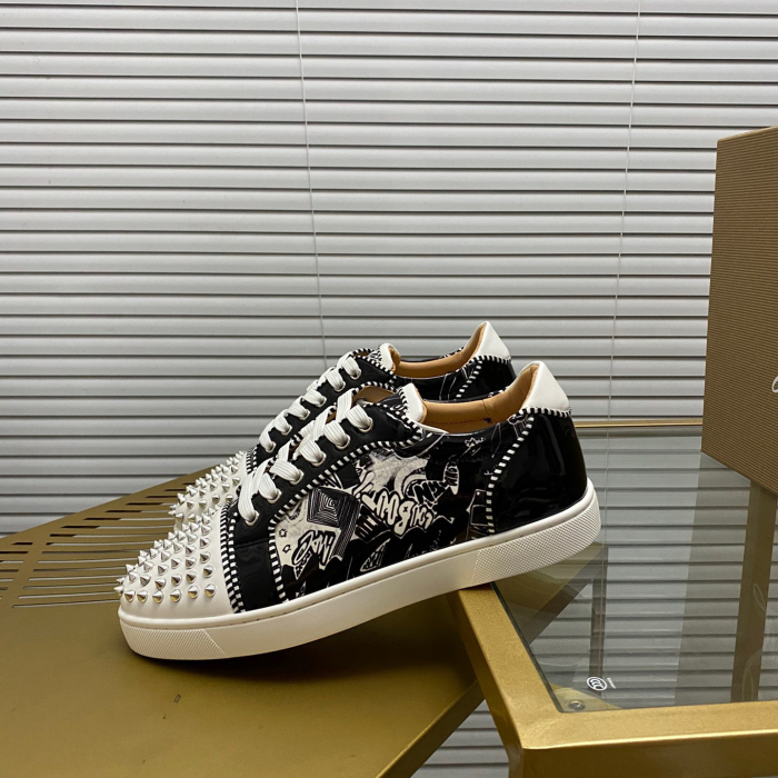 Christian Louboutin Louis Junior Spikes Sneaker Size 36-46  9-Color