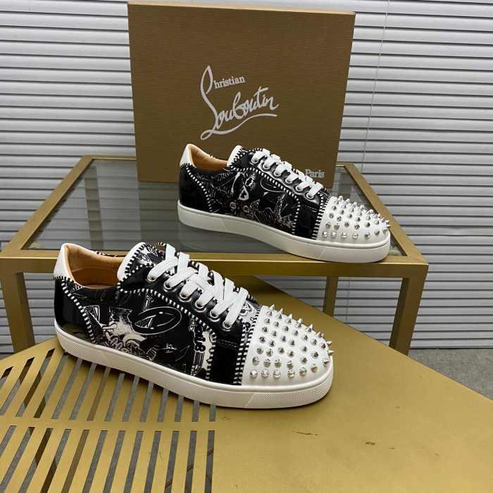 Christian Louboutin Louis Junior Spikes Sneaker Size 36-46  9-Color