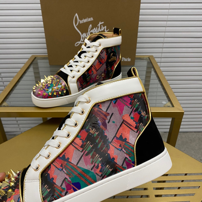 Christian Louboutin Lou Pik Pik High-Top Sneaker Size 36-46  7-Color