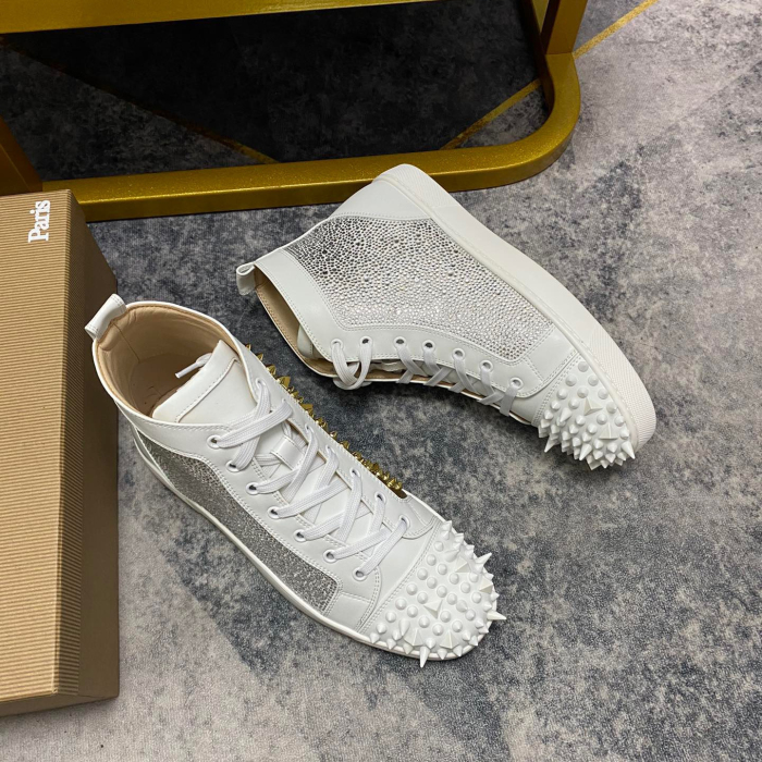 Christian Louboutin Lou Pik Pik High-Top Sneaker Size 36-46  7-Color