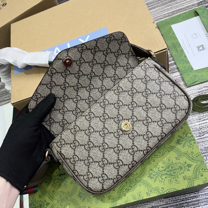 Gucci Ophidia Shoulder Bags 13*22*4cm