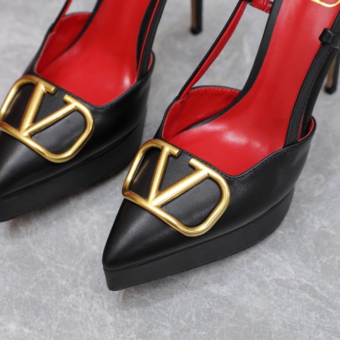 Valentino Vlogo Signature Calfskin Slingback Pumps Size 35-41 4-Color