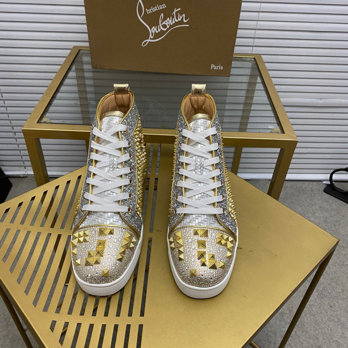 Christian Louboutin Lou Pik Pik High-Top Sneaker Size 36-46  6-Color