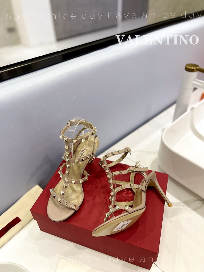 Valentino Rockstud Calfskin Ankle Strap Pumps Size 35-41 4-Color