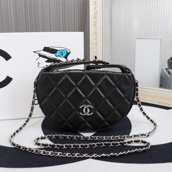 Chanel Chain Shoulder Bags Black White
