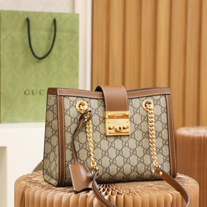 Gucci GG Supreme Padlock Women Shoulder Bags Size 26*18*10cm