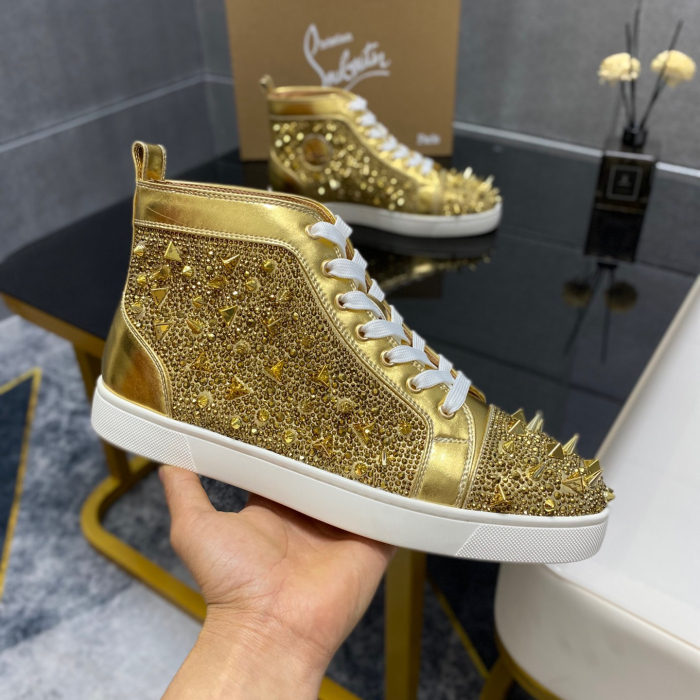 Christian Louboutin Lou Pik Pik High-Top Sneaker Size 36-46  6-Color