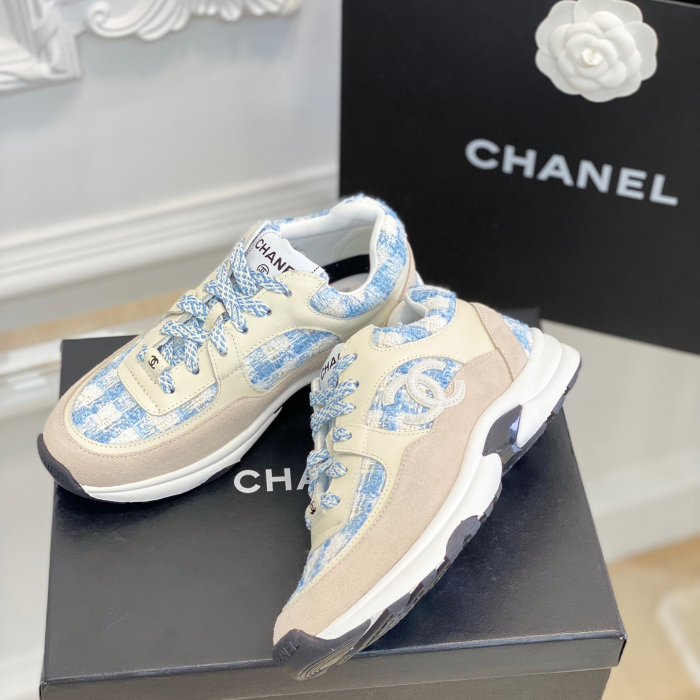 Chanel 2023 New Coton Tweed Sneaker Size 35-41  3-Color