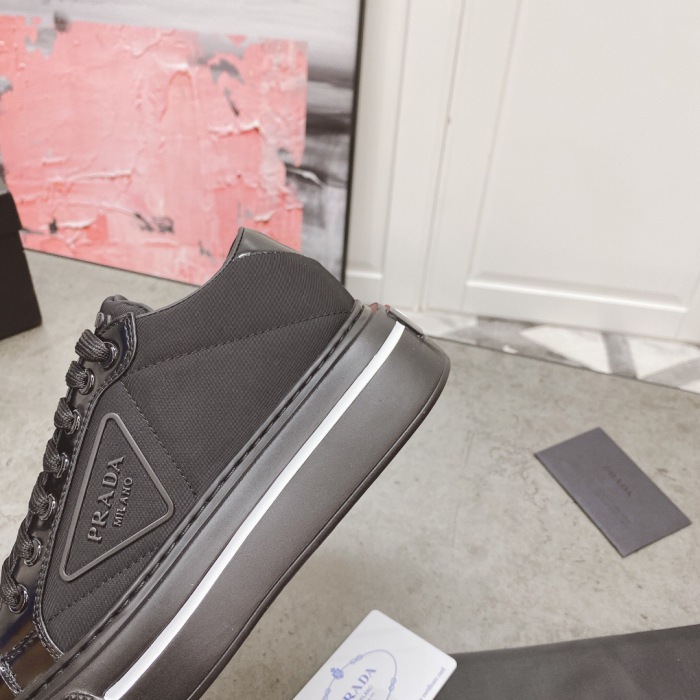 Prada Macro Re-Nylon and Leather Sneaker Size 35-40   2-Color