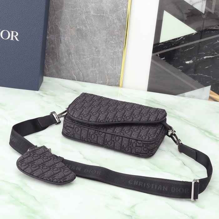 Dior Oblique Men Shoulder Bags Size 18*25*5cm