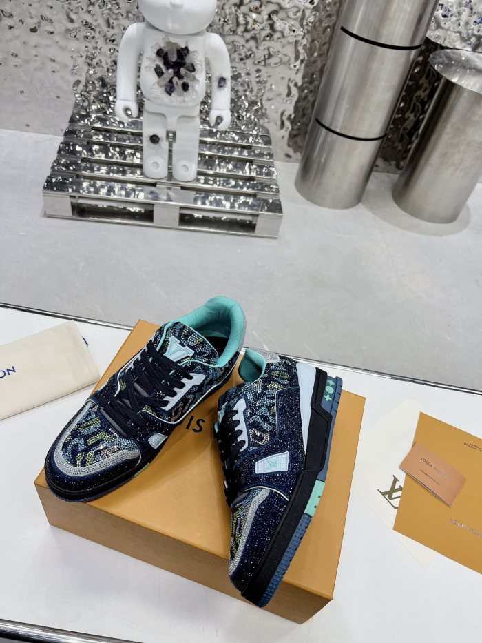 Louis Vuitton LV Trainer Diamond Sneaker Size 36-46