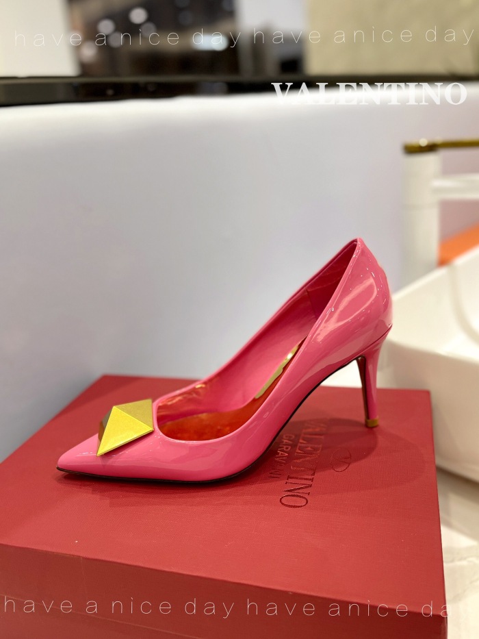 Valentino One Stud Patent Leather Pumps Size 35-41 4-Color