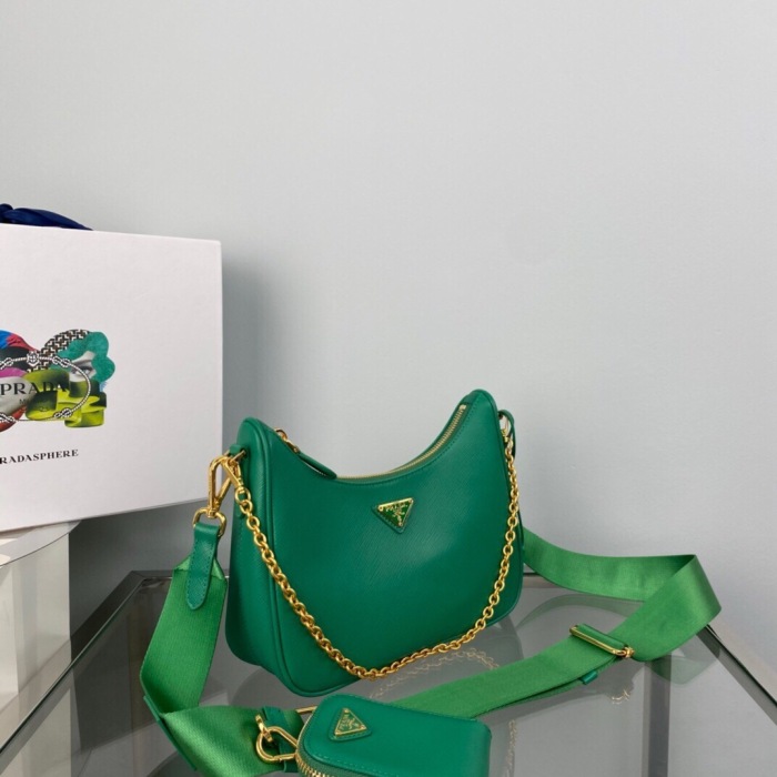 Prada 1BH204 Redition 2005 Women Bags Leather 22*18*6cm
