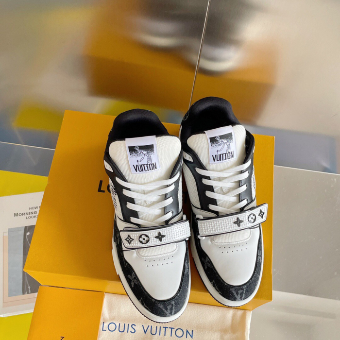 Louis Vuitton LV Trainer Velcro Strap Sneaker Size 39-45  5-Color