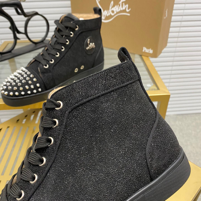 Christian Louboutin Lou Spikes High-Top Sneaker Size 36-46  10-Color