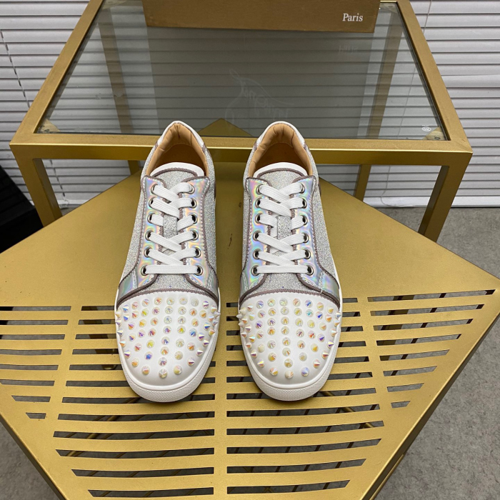 Christian Louboutin Louis Junior Spikes Sneaker Size 36-46  10-Color
