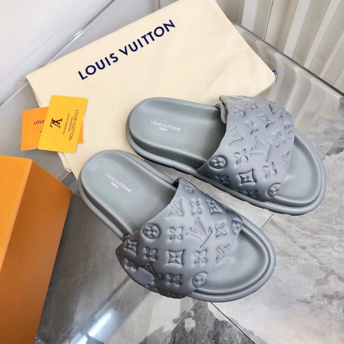 Louis Vuitton Pool Pillow Flat Comfort Slippers Size 36-46 5-Color
