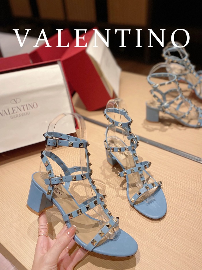 Valentino Rockstud Calfskin Ankle Strap Pumps Size 35-41 6-Color