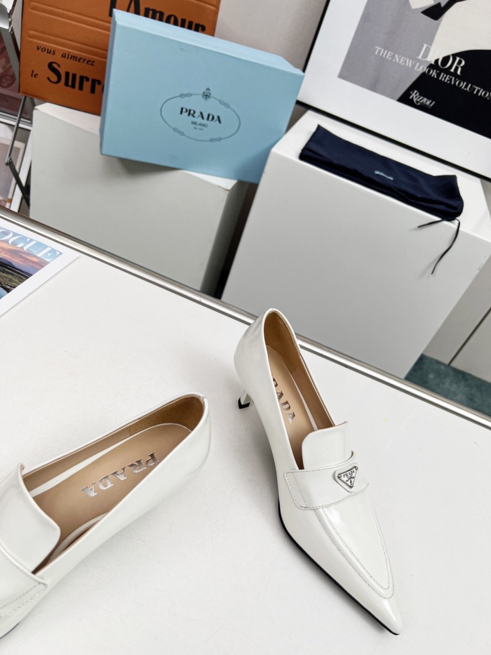 Prada Brushed Leather Slingback Pumps Size 35-41 3-Color